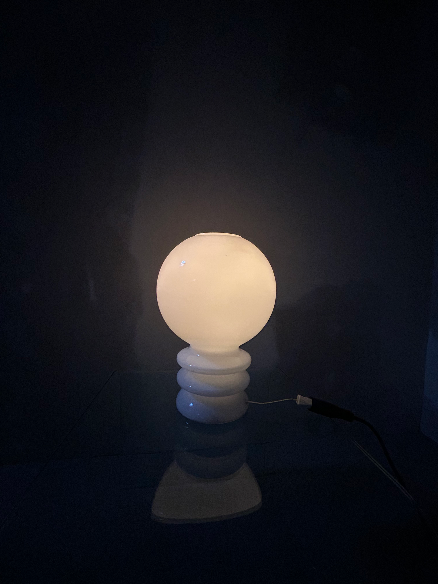 Space Age Glashutte Limburg Retro Mushroom Lampe Vintage 70s