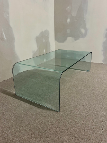 Vintage Glas Couchtisch Sica Design, Made in Italy