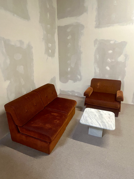 Cord Modular Sofa der 70er Jahre in Stoff