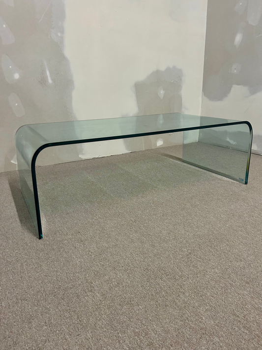 Vintage Glas Couchtisch Sica Design, Made in Italy